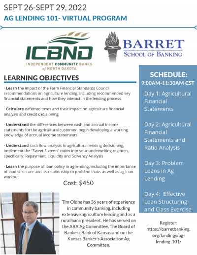 Barret Ag Lending 101- Virtual Program  